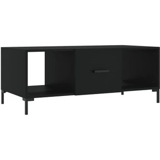 vidaXL Vidaxl - Mesa De Centro Madera Contrachapada Negro 102x50x40 Cm