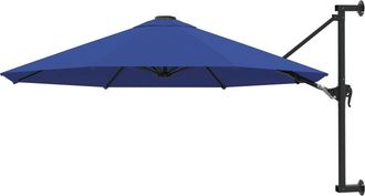 vidaXL Vidaxl - Sombrilla De Pared Con Palo De Metal Azul 300 Cm