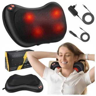 OEM Masajeador El&eacute;ctrico De Cuello Y Espalda Brelley Almohada Shiatsu Con Cabezales Rotativos