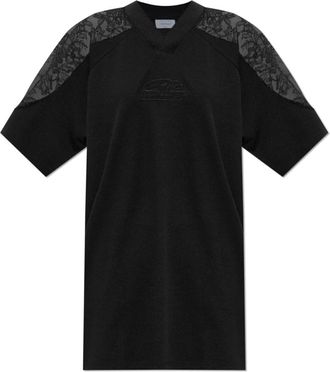 Off-white Oversized T-shirt - Dames - T-shirts - Zwart - S - Polyester - Tops