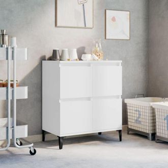 vidaXL Credenza Bianca 60x35x70 cm in Legno Multistrato - Vidaxl