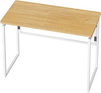 Vasagle Mesa plegable con tablero de una pieza de color roble natural