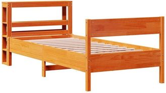 vidaXL Vidaxl - Bed Frame without Mattress Wax Brown 90x200 cm Solid Wood Pine