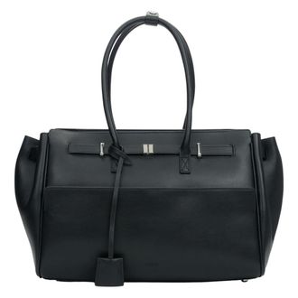 Estro & Luminara Shoulder Bags, female, Black, Size: ONE SIZE Structured Satchel Bag