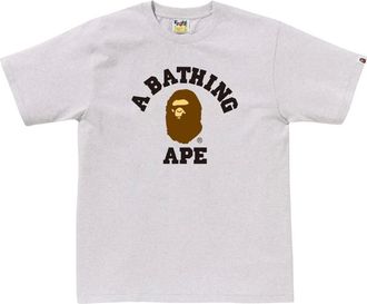 A Bathing Ape A Bathing Ape, Tops, Heren, Grijs, L, Katoen, Koszulka Nowa z oryginalnym opakowaniem (Ds)