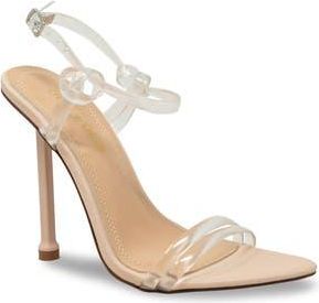 Chase + Chloe by Intouch Footwear Elle Stiletto Sandal in Beige/Clear at Nordstrom Rack, Size 5.5