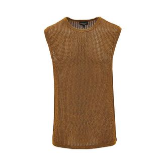 Emporio Armani Openworked knitted vest Man M