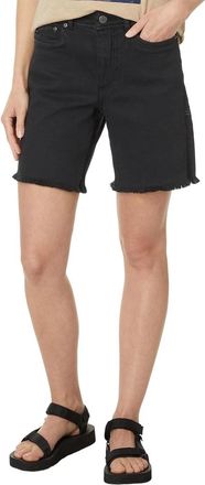 Toad & Co Toad & Co Balsam Seeded Cutoff Shorts Women Black Organic Cotton Raw Hem RED812