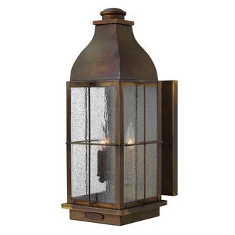 Netlighting Bingham 3 Light Outdoor Large Wall Lantern Light Sienna IP44 E14 in Brown