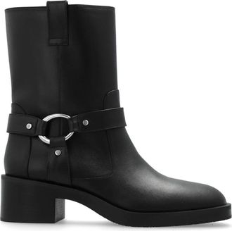 Stuart Weitzman Jax Enkellaarsjes - Dames - Laarzen met Hak - Zwart - 36 EU - Leer - Schoenen