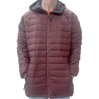 Columbia White Out II Puffer Jacket Mens Red Omni Heat Full Zip KFC462