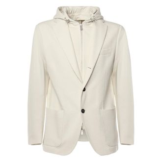 Eleventy Heren, Jassen, Beige, Maat: L Katoen