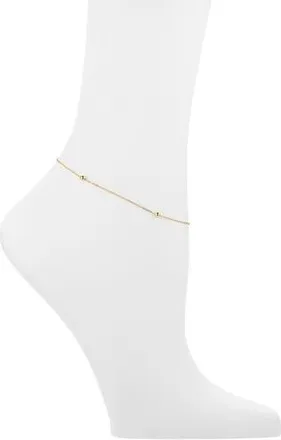 Argento Vivo Stationed Bead Anklet in Gold at Nordstrom Rack