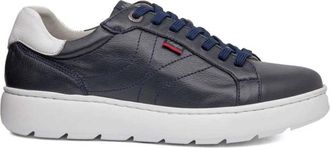 Callaghan Leren Sneakers met Gewatteerde Binnenzool - Heren - Sneakers - Blauw - 45 EU - Leer - Schoenen