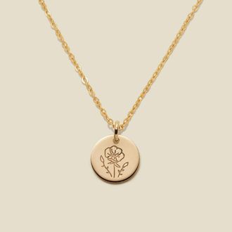 Made by Mary August Birth Flower Necklace