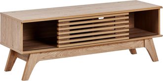 Beliani Beliani - Mueble De Tv Madera Clara Estante Almacenaje Gesti&oacute;n De Cables Moderno Toledo