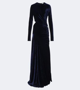 Paco Rabanne Vestido de fiesta de terciopelo adornado