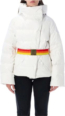 Goldbergh Goldbergh, Jassen, Dames, Wit, M, Leer, Bufera Ski-jas met ceintuur