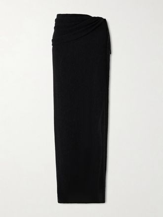 Magda Butrym Copricostume In Crepon Di Misto Lyocell - Nero