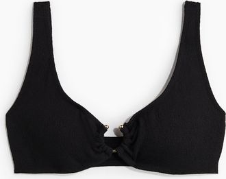 H&M Wattiertes Bikinitop - Schwarz