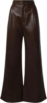 Andamane Sasha Leren Broek - Dames - Leren Broeken - Bruin - M - Leer - Broeken