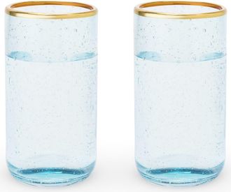 Twine Aqua Bubble Glass Tumblers Set of 2 in Blue at Nordstrom