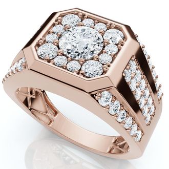 Pompeii3 2Ct Mens Diamond Ring 10k Gold Lab Grown