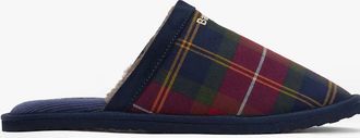 Barbour Mens Barbour EVERITT Mens Mule Slippers Winterberry Tartan - Multi - Size: 12