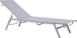 Beliani Tumbona metal gris