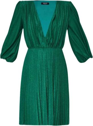 Liu Jo Groene Klassieke Jurk - Dames - Korte kleedjes - Groen - XS - Polyester - Kleedjes