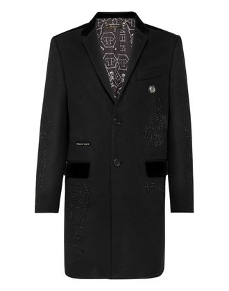 Philipp Plein Coat Long Skeleton