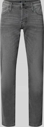 Jack & Jones Jack & Jones Straight Fit Jeans im 5-Pocket-Design Modell GLENN in Mittelgrau, Gr&ouml;&szlig;e 28/30