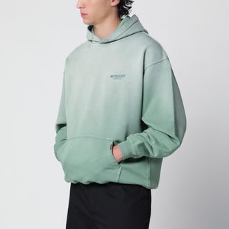 Represent Felpa con cappuccio color aloe slavato