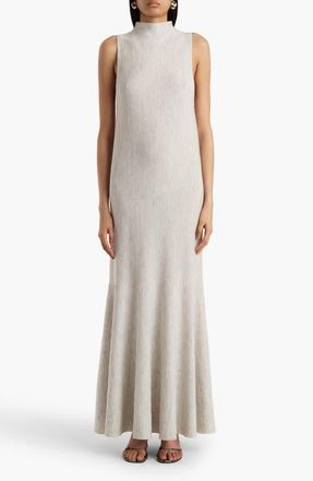 Khaite Margo Sleeveless Wool Knit Dress in Cloud at Nordstrom, Size X-Large