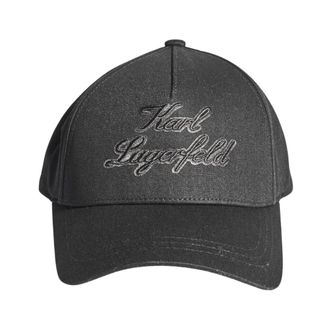Karl Lagerfeld Cappello Visiera Firma - Heren - Petten - Zwart - ONE Size - Katoen - Accessoires