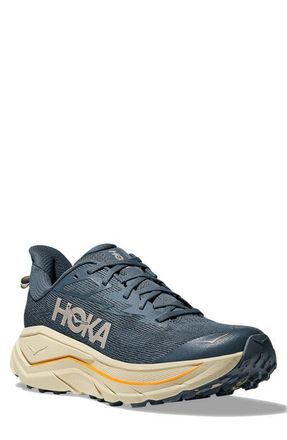 Hoka One One Challenger 8 Trail Running Shoe in Faded Navy /Pampass Grass at Nordstrom, Size 10.5