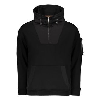 Moorer Hoodies, male, Black, Size: M Half-zip Sweatshirt