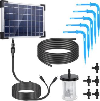 OEM Sistema Autom&aacute;tico De Riego Por Goteo Solar, Bater&iacute;a De 2200 Mah, 7 Modos, Ip65, Para 30 Macetas