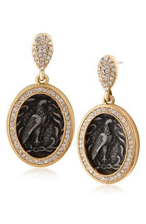 Jardin Antique Eagle Oval Drop Earrings in Antique Gold at Nordstrom Rack