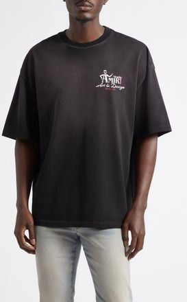 Amiri Oversize Studio Embroidered Skate T-Shirt in Black at Nordstrom, Size Xxx-Large