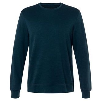 super.natural Solution Bio Crew Merinopullover f&uuml;r Herren | blau