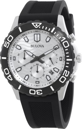 Bulova Chronograph White Dial Mens Watch 98B464