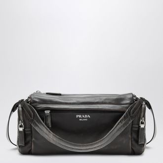 Prada Dark brown aged-effect nappa crossbody bag