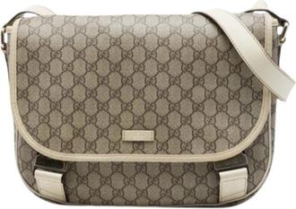 Gucci Pre-owned Vintage Crossbody Bag - Dames - Vintage Schoudertas - Beige - ONE Size - Leer - Vintage