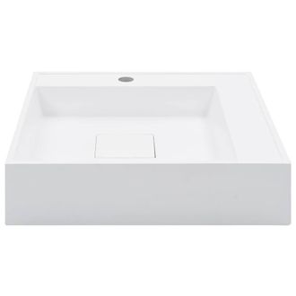 Berkfield Home Chic Wash Basin 50x50x12.3 cm Mineral Cast/Marble Cast White