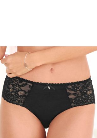 s.Oliver Panty S.OLIVER Livie, Damen, Gr. 48/50, schwarz, Spitze, Obermaterial: 87% Polyamid, 13% Elasthan, Unterhosen Panty, mit zarter Jacquardspitze und fei