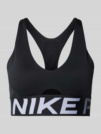 Nike Racerback-Bustier mit Cut Out und Label-Details in Black, Gr&ouml;&szlig;e XS