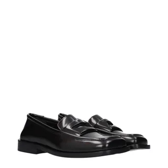 The Attico Leather Loafers - Black