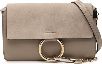Chlo&eacute; Pre-owned Chloe Small Suede and Calfskin Faye Crossbody Ladies 5NJBEGHXWCQIVYWU