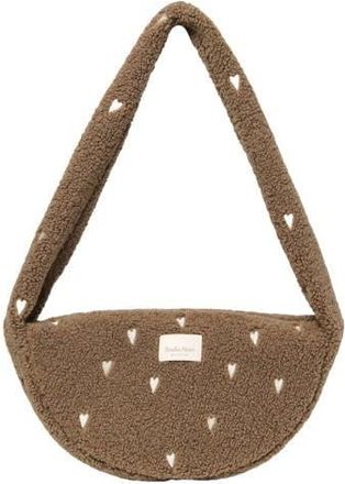 Studio Noos crossbody tas Teddy Hearts Mini bruin